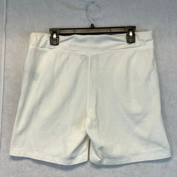 LRL RALPH LAUREN Active Women’s Shorts Medium White Cotton Drawstring Pockets - Picture 10 of 11